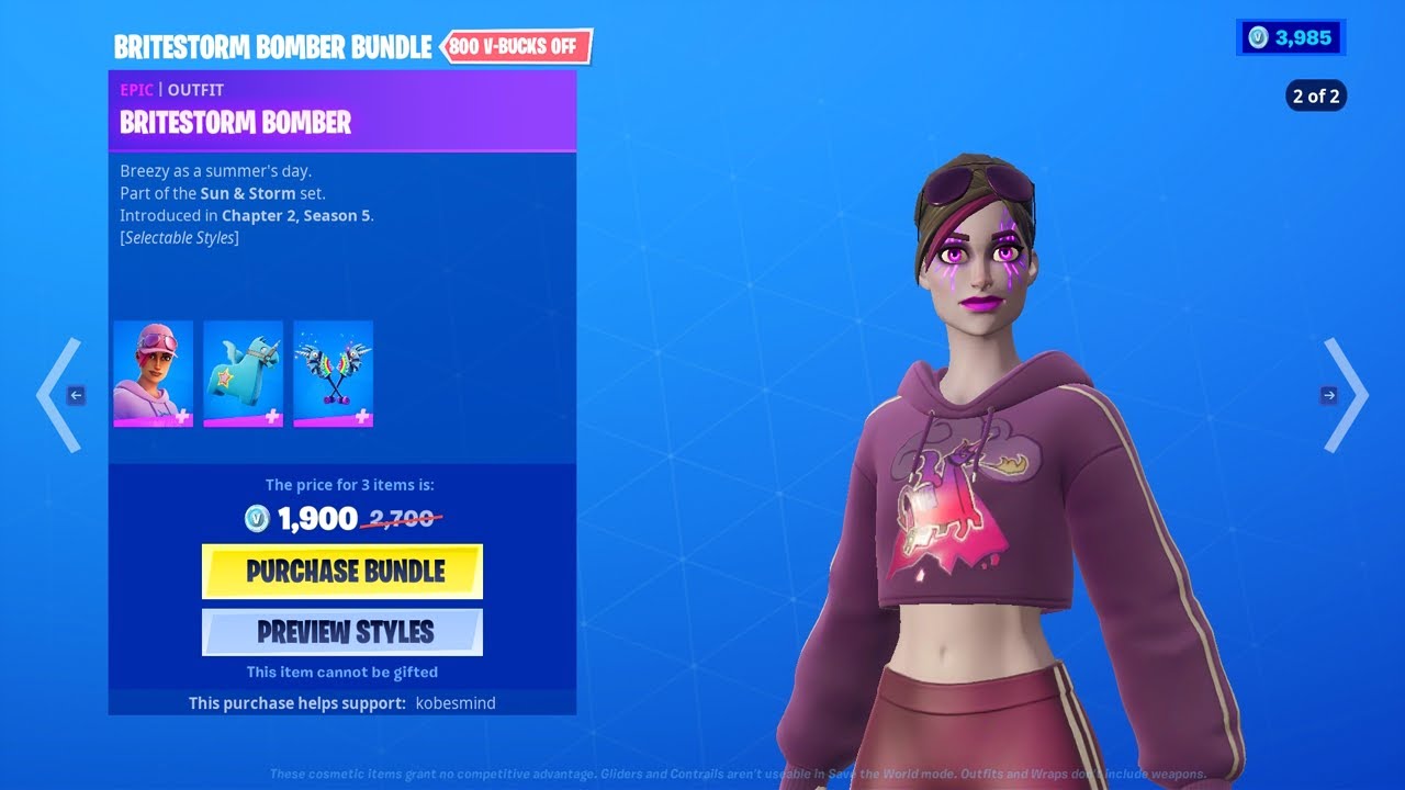 Featured image of post Britestorm Bomber Fortnite Dark